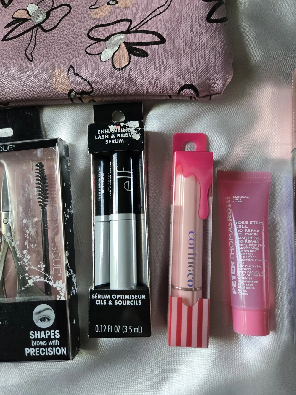 Assorted Makeup Set with Pink Floral Pouch - Picture 3 of 4